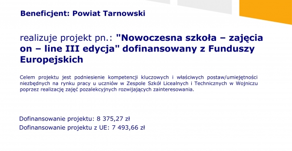 "Nowoczesna szkoła - zajęcia online III edycja"