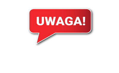 Napis Uwaga!